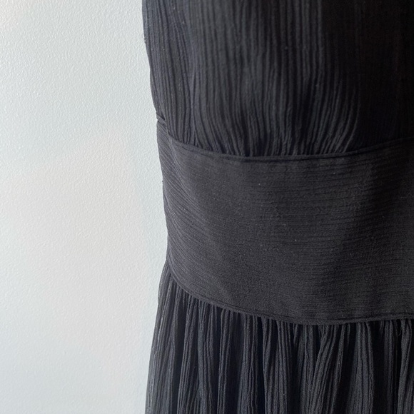 J. Crew Emily black strapless silk chiffon dress 2 - Picture 5 of 9